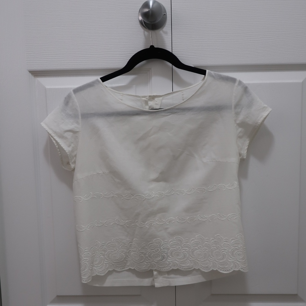 Annabelle Lausanne Antique Crop Top Undershirt Switzerland Size Small